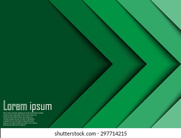 Abstract green 3d arrow line certificate abstract background. Eps 10. Vector illustration