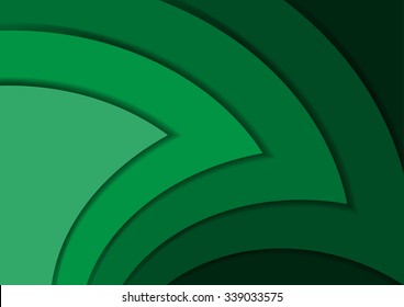 Abstract green 3d arrow wave line certificate abstract background. Vector Illustration