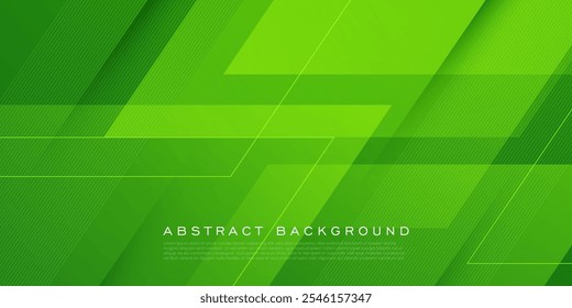 Abstractas fondo 3D verde. Superponer fondo con forma y líneas superpuestas. Fondo verde con diseño de patrón simple. Vector Eps10