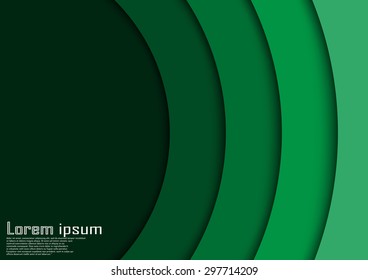 Abstract green 3d circle wave line certificate abstract background. Eps 10. Vector illustration