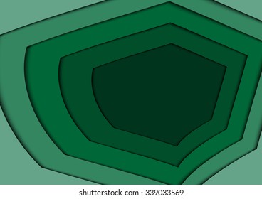 Abstract green 3d hexagon background. Vector Illustration