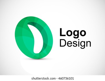 Abstract green 3D logo design