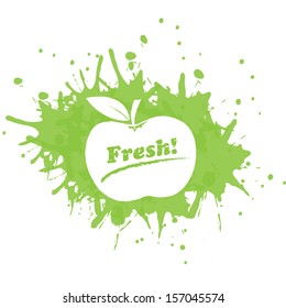 Abstract Green Apple Design