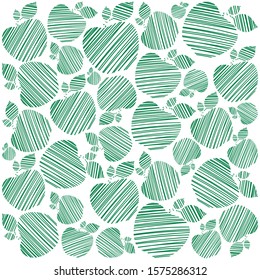 Abstract Green Apple Pattern Design