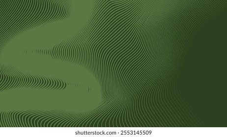 Abstract green army background with curve stripes line for backdrop or presentation
