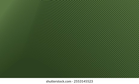 Abstract green army background with curve stripes line for backdrop or presentation