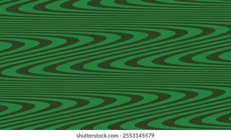 Fundo verde abstrato do exército com linhas de faixas curvas para fundo ou apresentação
