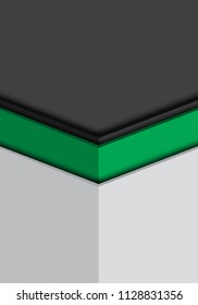 Abstract green arrow direction on grey blank space design modern futuristic background vector illustration.