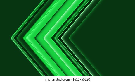 Abstract green arrow direction speed with blank space design modern futuristic background vector illustration.