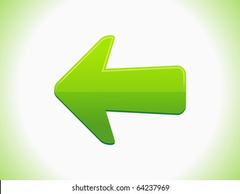 abstract green arrow icon vector illustration