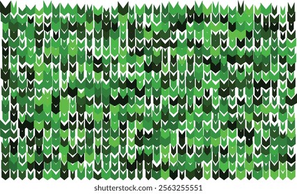 Abstract Green Arrow Pattern: Geometric Design with Varying Shades