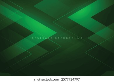 abstract green arrow pattern transparent shiny on dark background