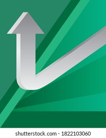 abstract green arrow strips, Abstract vector background. Business, Technology. Business card. Technology abstract. Bright. Green. Arrows move up abstract vector, Green neon light with tech arrows.