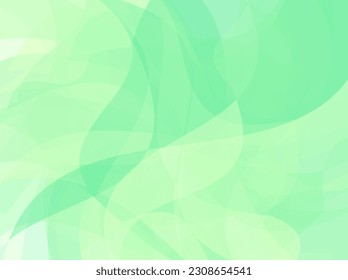 Abstract green backgound with transparent shapes. Vector illustration
