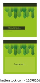 Abstract green background with arrows