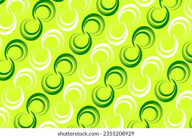 Abstrakter grüner Hintergrund mit asymmetrischen grünen und weißen Linien in Form von Spiralen