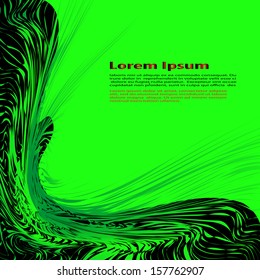 abstract green background banner with sample text