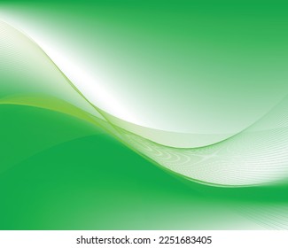 Abstract Green Background, Green Background With Beautiful Wave Design, vector eps 10