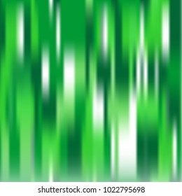 Abstract green background with blirred stripes, dark and light green with white color stains, for cover or poster or web or app graphics backdrop, nature enviromental theme, vector illustration eps10.
