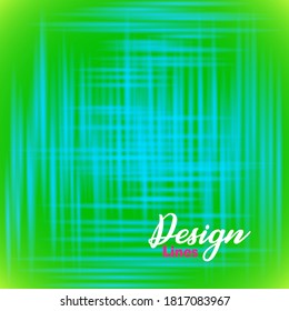Abstract green background with blue shining lines. Decorative light design template illustration. Vector glitter cover with colored stripes.