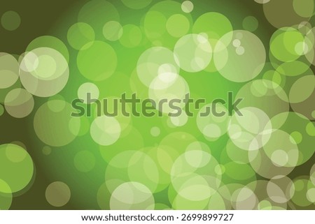 Abstract green background with bokeh lights and circles, creating a vibrant and energetic mood.