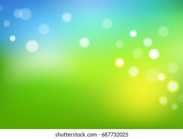 Abstract green background with bokeh. Vector illustration can use for background greeting card and poster.