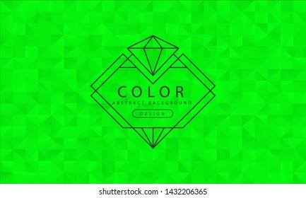 Abstract green background, bright green textures, banner green wallpaper, polygon green color, vector illustration for graphic design