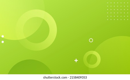Abstract green background. Circle Creative Wallpaper. Design abstract patterns with color circles, dots. Fluid modern abstract banner with geometric shape. Digital motion effect. Eps10 vector