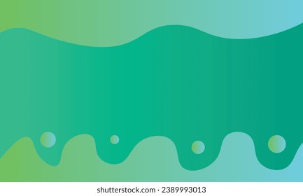 Resumen de fondo verde y círculo con olas