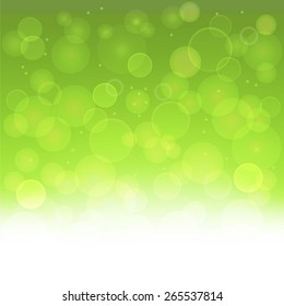 Abstract green background with circles