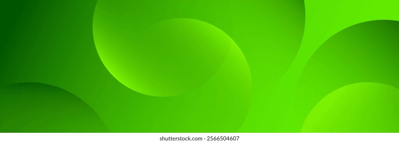Abstract green background with circles. Applicable for gift card, Poster on wall poster template, EPS 10