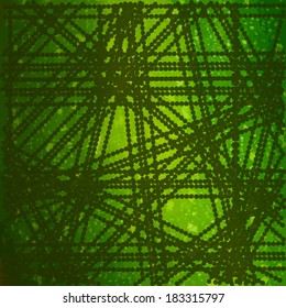 Abstract green background with circles beads. Vector