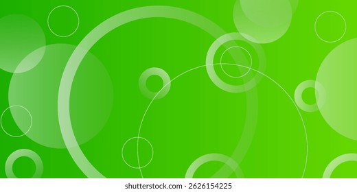 Abstractas fondo verde con círculos. Composición de Formas dinámicas. Vector Eps10