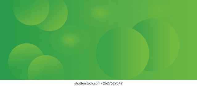 Fundo verde abstrato com círculos. Composição de formas dinâmicas. Vetor eps 10