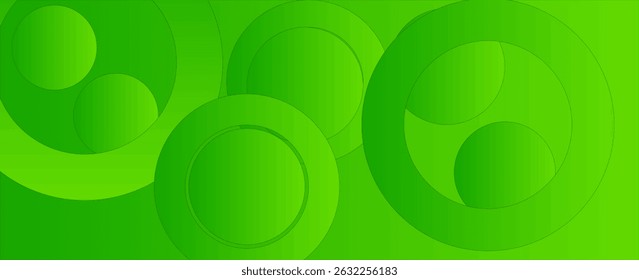 Abstractas fondo verde con círculos. Composición de Formas dinámicas.Vectores