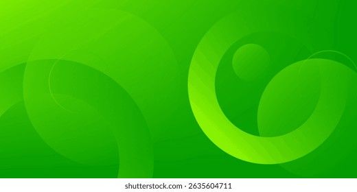 Abstract green background with circles. Dynamic shapes composition. Eps10 vector