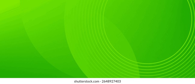 Abstract green background with circles. Dynamic shapes composition. Modern