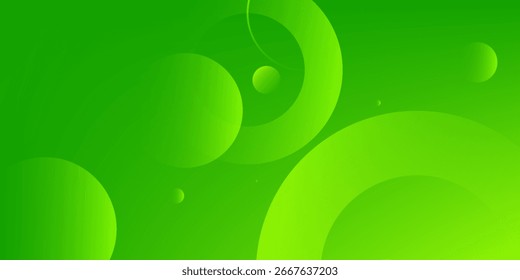 Abstractas fondo verde con círculos. Composición de Formas dinámicas. Vector Eps10