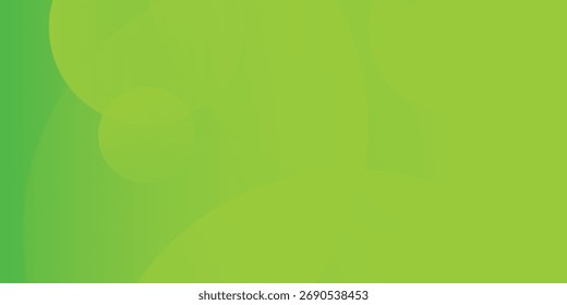 Fundo verde abstrato com círculos. Composição de formas dinâmicas. Vetor Eps10