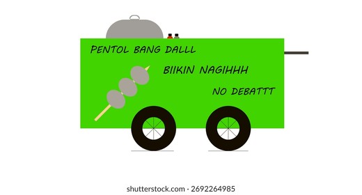 Abstract green background with circles. Dynamic shapes composition. Eps10 vector