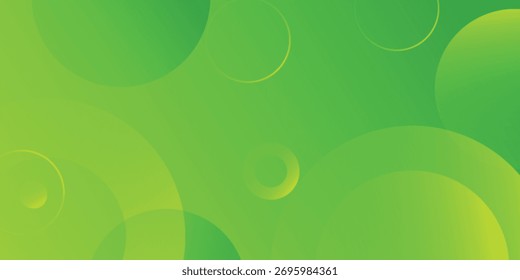 Abstractas fondo verde con círculos. Composición de Formas dinámicas. Eps10 