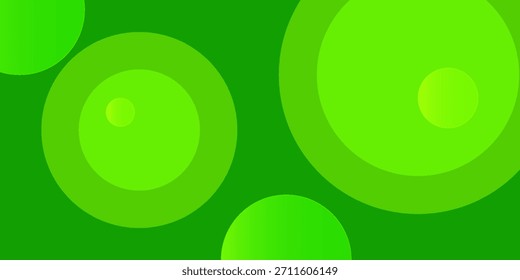 Abstractas fondo verde con círculos. Composición de Formas dinámicas. Vector Eps10