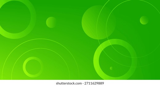 Abstractas fondo verde con círculos. Composición de Formas dinámicas.