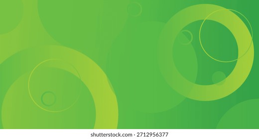 Abstractas fondo verde con círculos. Composición de Formas dinámicas. Vector Eps10