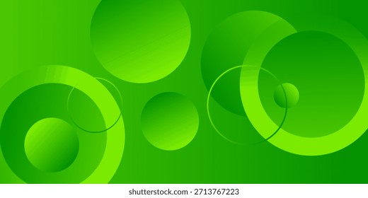 Abstractas fondo verde con círculos. Composición de Formas dinámicas. Vector Eps10