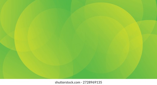 Abstractas fondo verde con círculos. Composición de Formas dinámicas