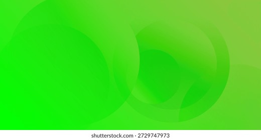 Abstractas fondo verde con círculos. Composición de Formas dinámicas.