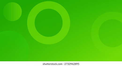 Fondo verde Abstractas con círculos. Composición dinámica de Formas.
