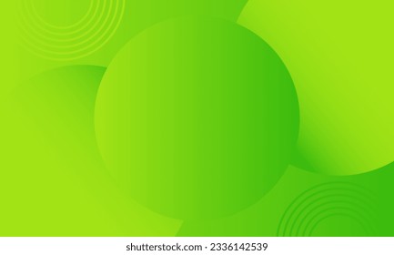 Abstract green background with circles and lines shapes. Suitable for landing page, banner, wallpaper, presentation, poster