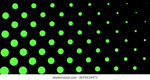 abstract green background with circles, green polka dots on black, dot, pattern, black background with green dots, polkadot, wrapping paper, fabric, textile, texture, wallpaper modern